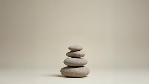 Minimalist Stacked Pastel Stones Desktop Preview