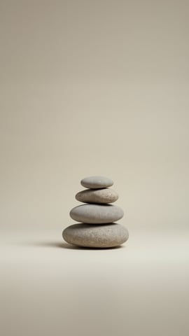 Minimalist Stacked Pastel Stones Mobile Preview