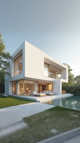 Minimalist Modern Interior with Large Windows Mobile Preview