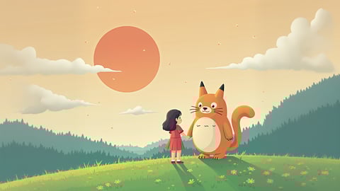 Minimalist Studio Ghibli Film Poster Desktop Preview