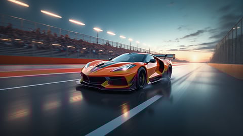 Motion Blur Race Car Action Mobile Preview