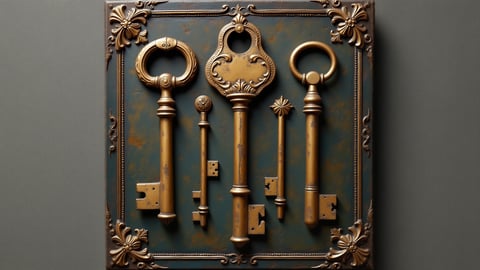Antique Keys and Locks Pattern Desktop Preview