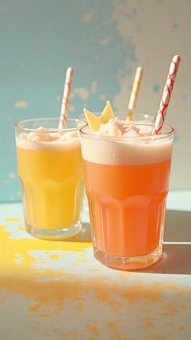 A Pattern of Colorful Fresh Drinks Mobile Preview