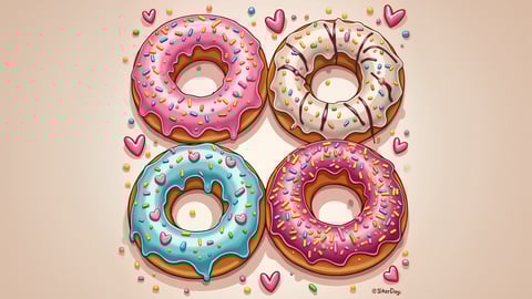 Colorful Glazed Donuts with Sprinkles Pattern Mobile Preview