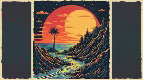 Colorful Retro 80s Geometric Memphis Pattern Desktop Preview