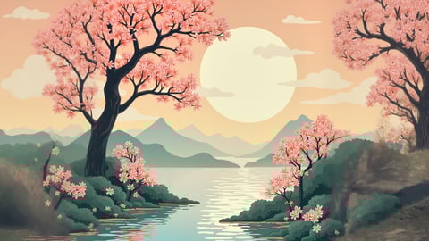 Delicate White Cherry Blossoms on Sky Blue Desktop Preview