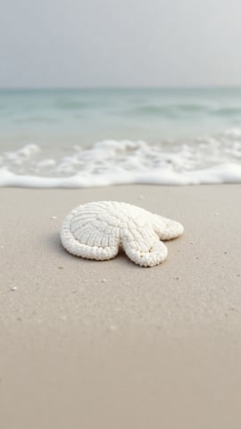 Perfect White Sand Dollar on a Beach Mobile Preview