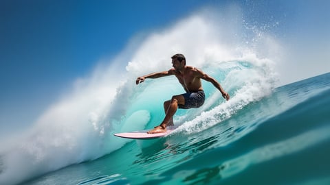 Turquoise Wave Surfer Desktop Preview