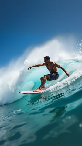 Turquoise Wave Surfer Mobile Preview
