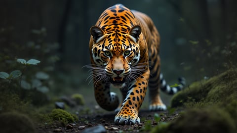 Powerful Jaguar in the Amazon Rainforest Desktop Preview