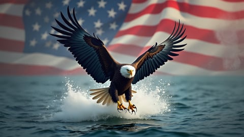 Bald Eagle’s Powerful Catch Desktop Preview