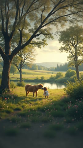 Serene Farmlands: A Peaceful Farming Simulation Wallpaper Mobile Preview