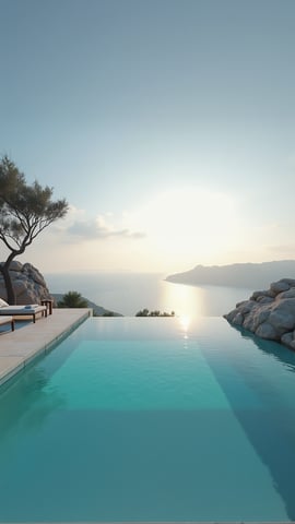 Serene Infinity Pool Blending into the Ocean Mobile Preview