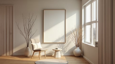 Serene Yoga Studio with Morning Light Desktop Preview