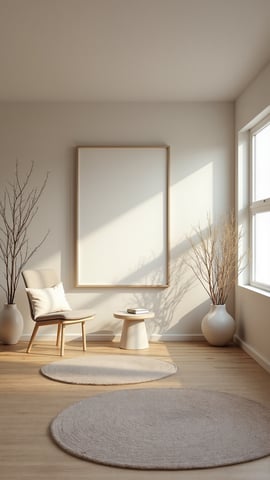 Serene Yoga Studio with Morning Light Mobile Preview