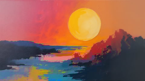 Vibrant Watercolor Splash: Pink and Orange on White Desktop Preview