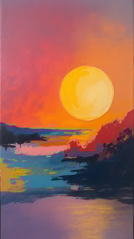 Vibrant Watercolor Splash: Pink and Orange on White Mobile Preview