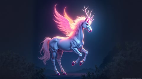 Glowing Stag Patronus Charm Desktop Preview