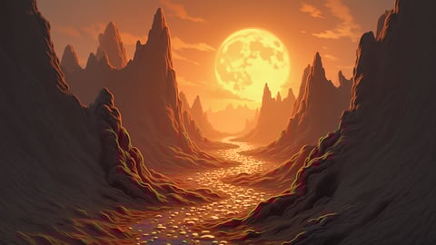 Sun-Bleached Desert with Unique Rock Formations Desktop Preview