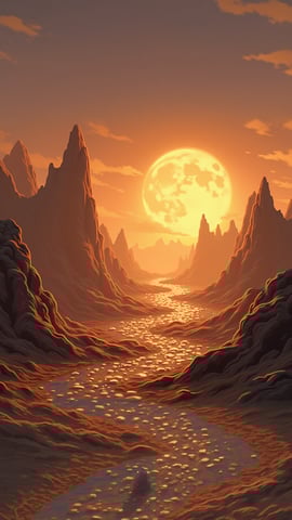 Sun-Bleached Desert with Unique Rock Formations Mobile Preview