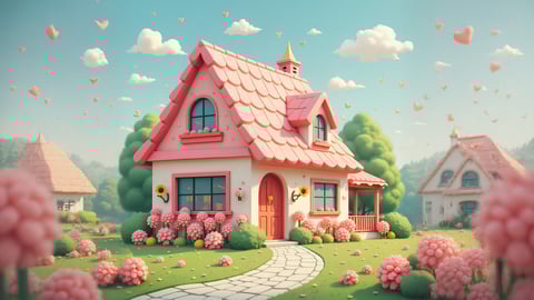 A Surreal Landscape Made Entirely of Candy Mobile Preview