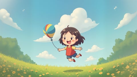 Vibrant Kite Flying in a Clear Blue Sky Desktop Preview