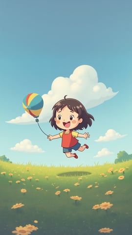 Vibrant Kite Flying in a Clear Blue Sky Mobile Preview