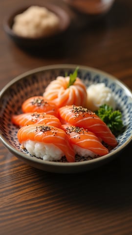 A Vibrant and Fresh Platter of Sushi and Sashimi Mobile Preview