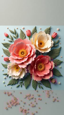 A Vibrant Bouquet of Paper Flowers Mobile Preview