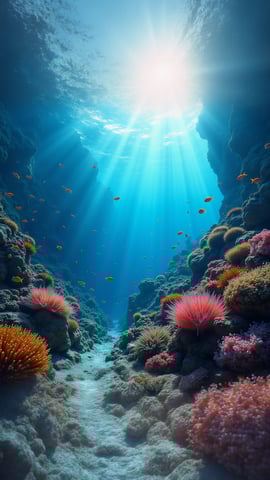 A Vibrant Coral Reef Teeming With Life Mobile Preview