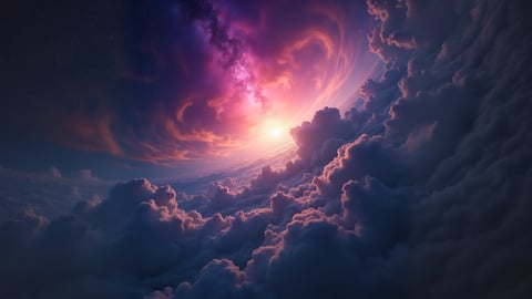 Vibrant Nebula with Swirling Clouds of Gas Desktop Preview