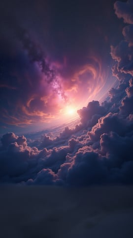 Vibrant Nebula with Swirling Clouds of Gas Mobile Preview