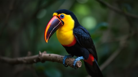 Vibrant Toucan in the Rainforest Desktop Preview