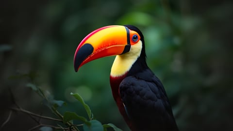 A Vibrant Toucan with a Colorful Beak Desktop Preview