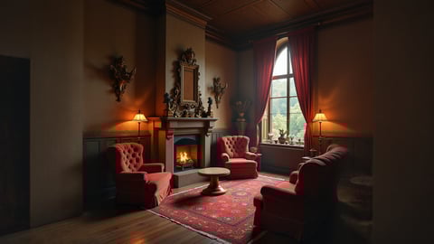 Cozy Common Room Wallpaper from a Fantasy School Desktop Preview