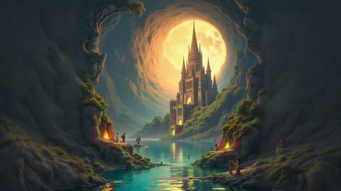 A Whimsical Floating City Inspired by Art Nouveau Architecture Desktop Preview