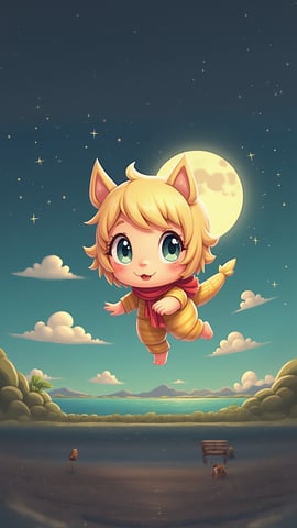 Smiling Moon Fishing for Stars Mobile Preview