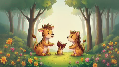 A Whimsical Tea Party in a Sunlit Meadow Desktop Preview