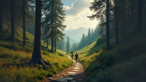 A Winding Path Through a Forest Desktop Preview