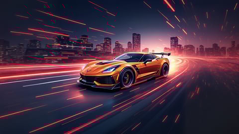 Abstract Corvette Art Wallpaper Desktop Preview