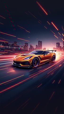 Abstract Corvette Art Wallpaper Mobile Preview