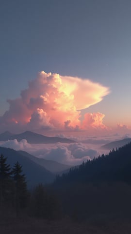 An Ethereal Cloudscape at Twilight Mobile Preview