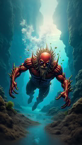 Aquaman Battling a Sea Monster Mobile Preview