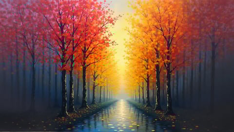 Aspen Trees with Golden Yellow Leaves in Autumn Desktop Preview