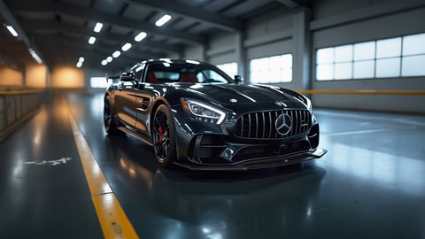Carbon Fiber Mercedes: Sleek Automotive Design Desktop Preview