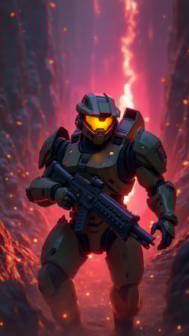 Doom Slayer in Intense Action Pose Mobile Preview