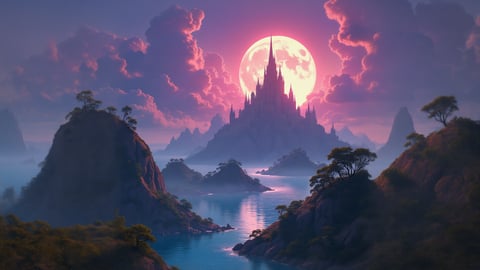 Moonlit Citadel Desktop Preview