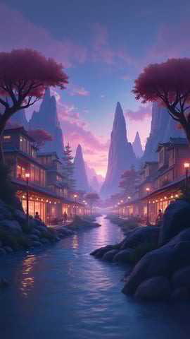 Twilight River Town Mobile Preview