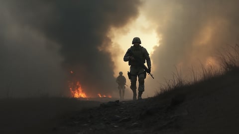 Ghost from Call of Duty in Intense Battlefield Desktop Preview