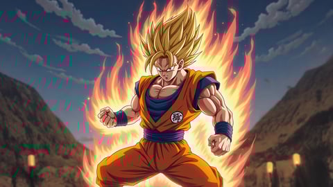 Goku from Dragon Ball Z Wallpaper Desktop Preview